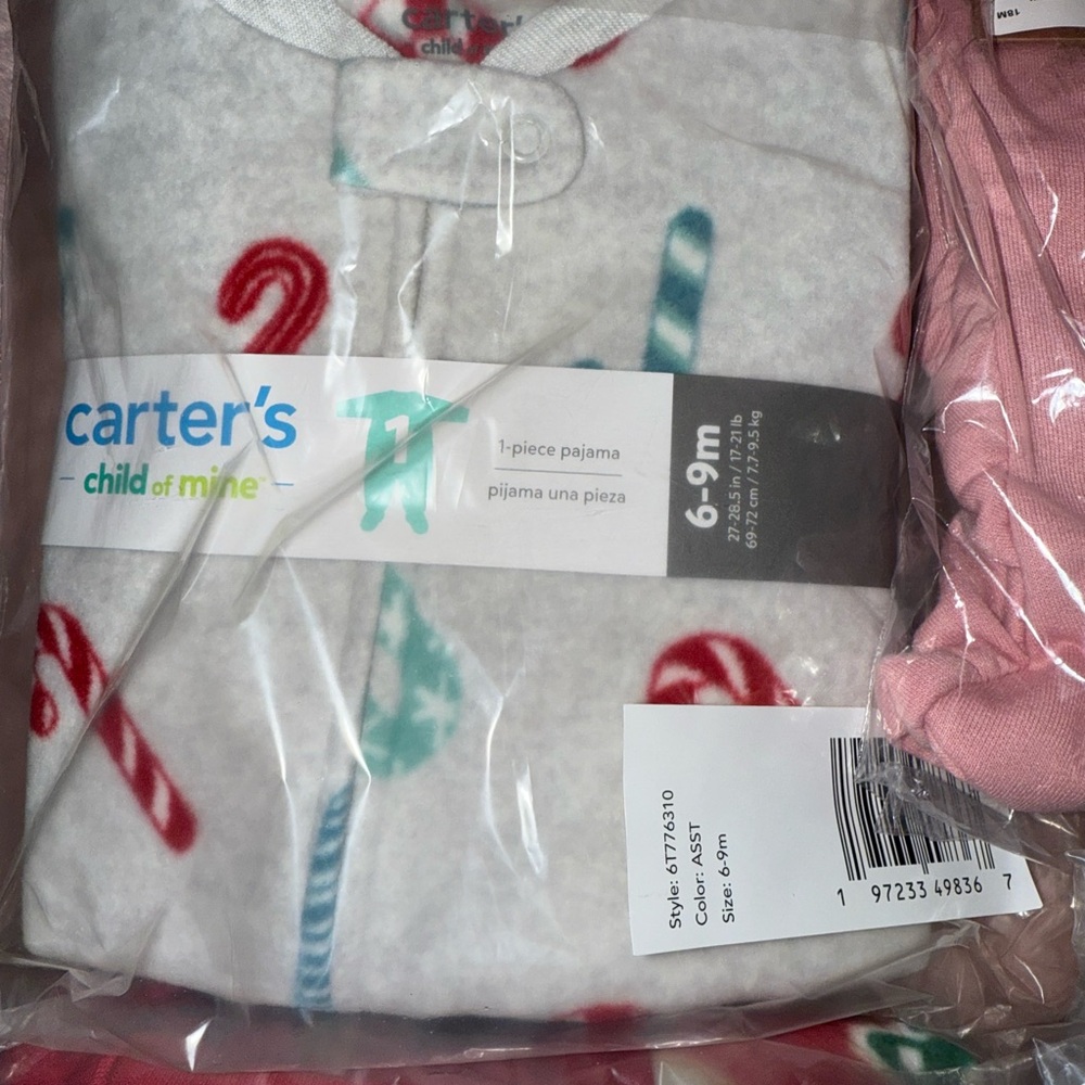 Carter's Candy Cane Pajama Set - Red and Teal